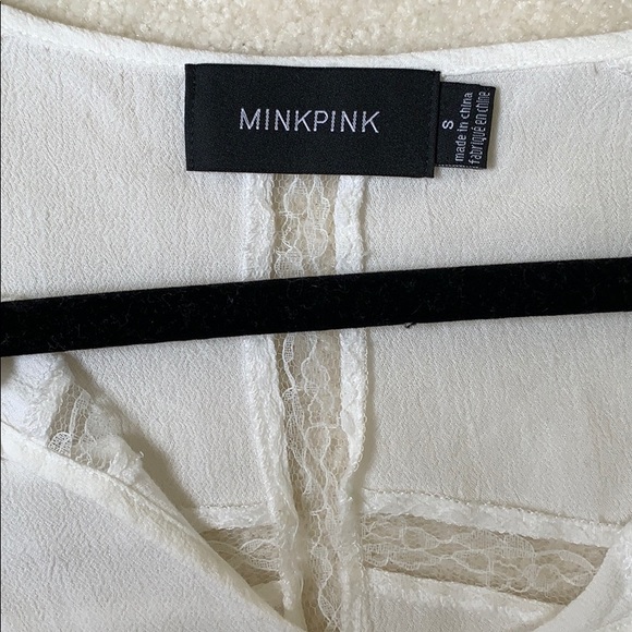 Mink Pink Top with Lace Detailing - Picture 3 of 3